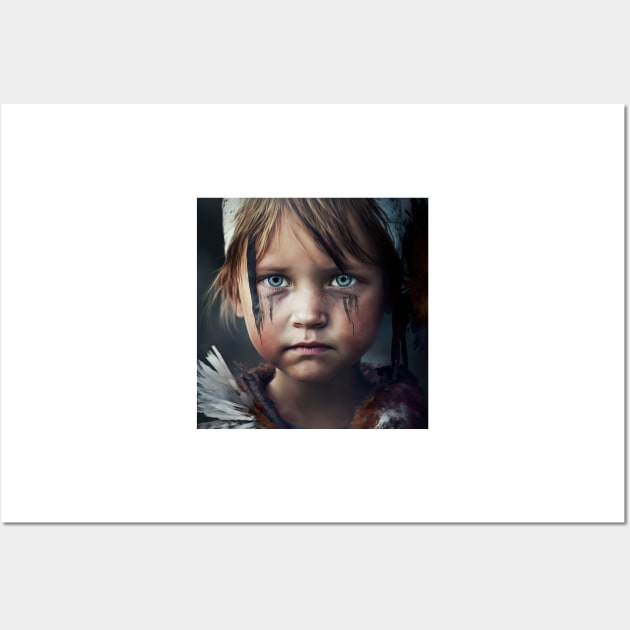 A Young Child in A White Bandana Wall Art by daniel4510